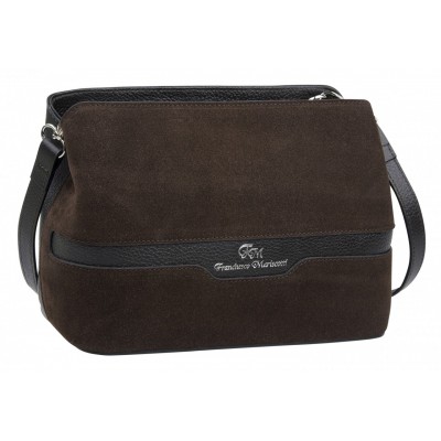 Маленькая замшевая сумка коричневого цвета Franchesco Mariscotti 1-4973к замша корич